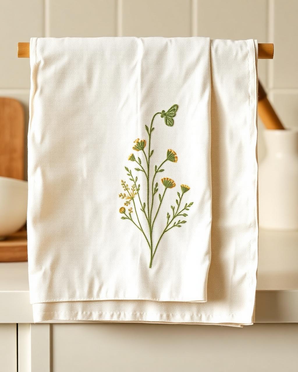 Wildflower Linen Tea Towel